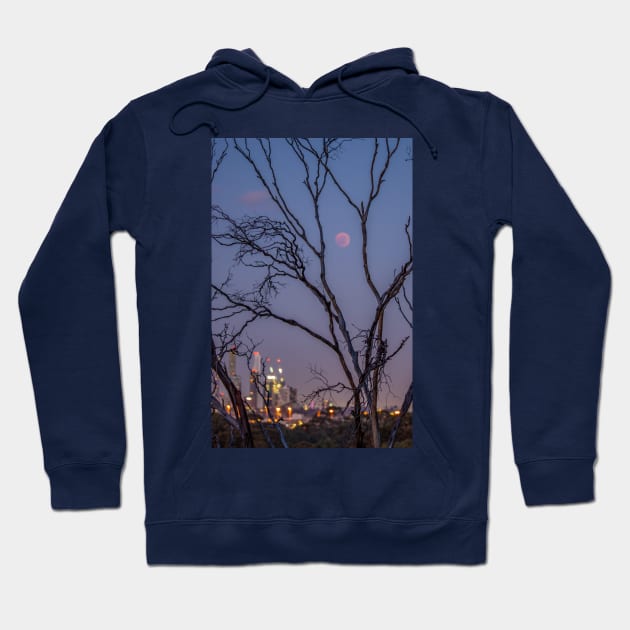 The Blood Moon Lunar Eclipse from Yarra Boulevard, July 2018 Hoodie by VickiWalsh